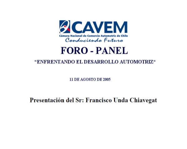 Presentación De Alsacia Francisco Unda Foro - Panel Cavem Enfrentando El Desarrollo Automotriz 2005